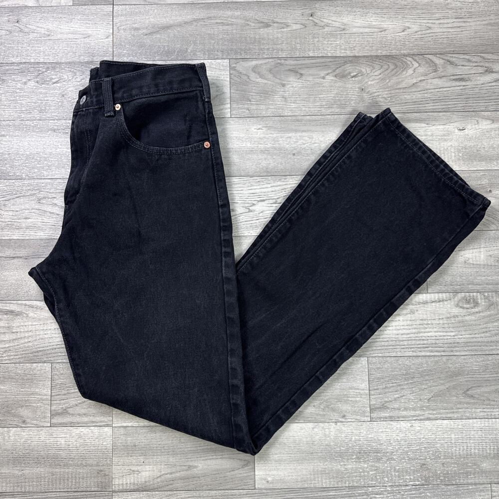 Levi's 517 Bootcut Denim Jeans Black Wash sz 34 x 36